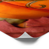 与え感謝してい美しい感謝祭かぼちゃ ポスター (角)