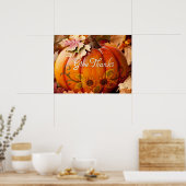 与え感謝してい美しい感謝祭かぼちゃ ポスター (キッチン)