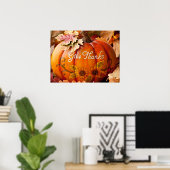 与え感謝してい美しい感謝祭かぼちゃ ポスター (ホームオフィス)