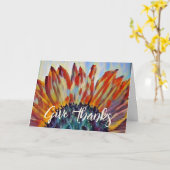 与え感謝してい美ひまわり感謝祭 カード (黄色い花)