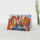 与え感謝してい美ひまわり感謝祭 カード (正面)
