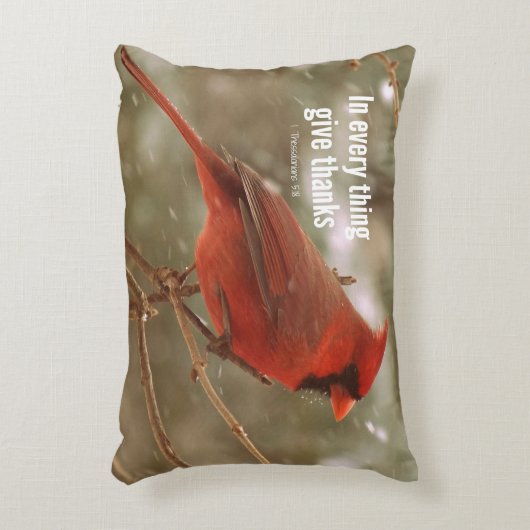 与え感謝してい聖句 アクセントクッション (正面(垂直))