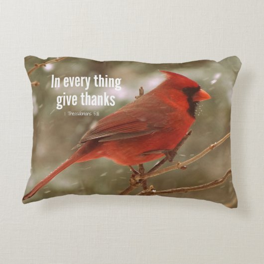 与え感謝してい聖句 アクセントクッション (裏面)