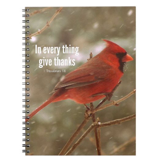 与え感謝してい聖句 ノートブック (正面)