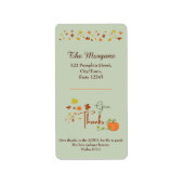 与え感謝してい聖句 ラベル (正面)