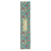 与え感謝してい葉のパターン ショートテーブルランナー (正面)