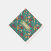 与え感謝してい葉のパターン スタンダードカクテルナプキン (角)
