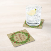 与え感謝してい賛美主の名は善い スクエアペーパーコースター (インサイチュ)