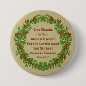 与え感謝してい賛美主の名は善い 缶バッジ (正面)