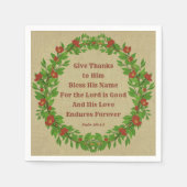 与え感謝してい賛美主は良い – 小さい スタンダードカクテルナプキン (正面)