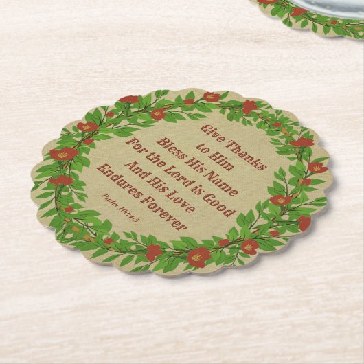 与え感謝してい賛美名は頭皮が良い ペーパーコースター (アングル)