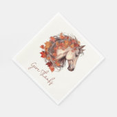 与え感謝してい馬エレガント乗馬の感謝祭 スタンダードランチョンナプキン (角)