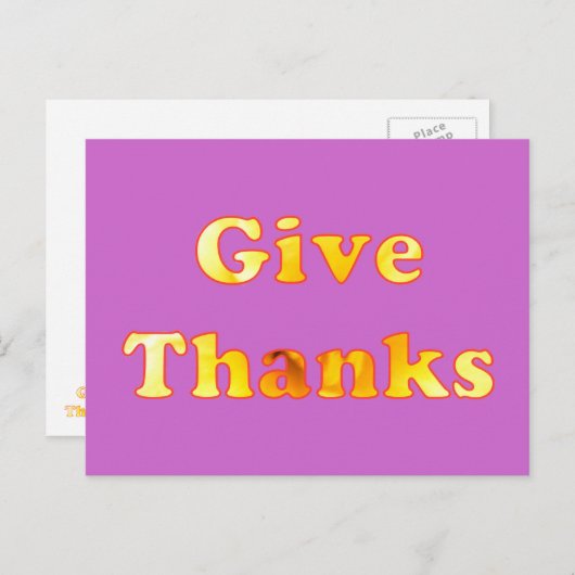 与え感謝してい黄色い百合のポストカードを持つワードアート ポストカード (正面/裏面)