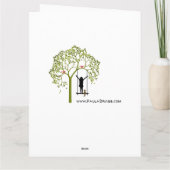 与え感謝してい!かわいい感謝祭の秋の子犬の子猫 カード (裏面)