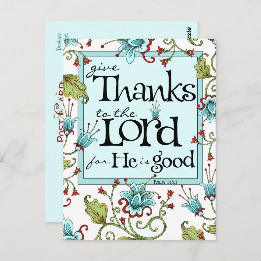 与え感謝してい – はがき (正面/裏面)