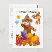 与え感謝してい!~はがき4の子供 ポストカード (正面/裏面)