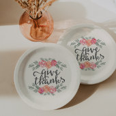 与え感謝してい | アイボリーフローラ水彩感謝祭 ペーパープレート