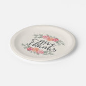 与え感謝してい | アイボリーフローラ水彩感謝祭 ペーパープレート (アングル)