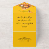 「与え感謝してい」カスタマイズ可能ディナー招待状 オールインワン招待状 (外側)