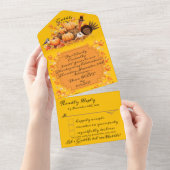 「与え感謝してい」カスタマイズ可能ディナー招待状 オールインワン招待状 (貼ってはがせる)