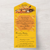 「与え感謝してい」カスタマイズ可能ディナー招待状 オールインワン招待状 (内側)