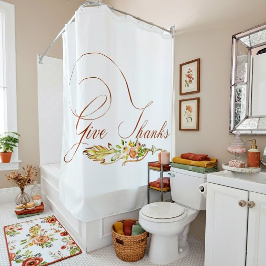 与え感謝してい シャワーカーテン
