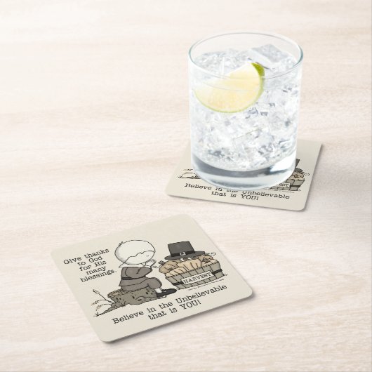 与え感謝してい スクエアペーパーコースター (インサイチュ)