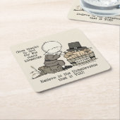 与え感謝してい スクエアペーパーコースター (アングル)