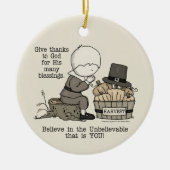 与え感謝してい セラミックオーナメント (正面)