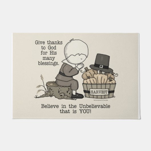 与え感謝してい ドアマット (正面)