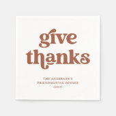 与え感謝してい |ボホレトロ感謝祭 スタンダードカクテルナプキン (正面)