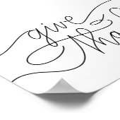 与え感謝してい – ミニマル主義キリスト教レタリング引用文 ポスター (角)