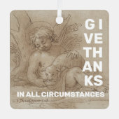 与え感謝してい メタルオーナメント (正面)