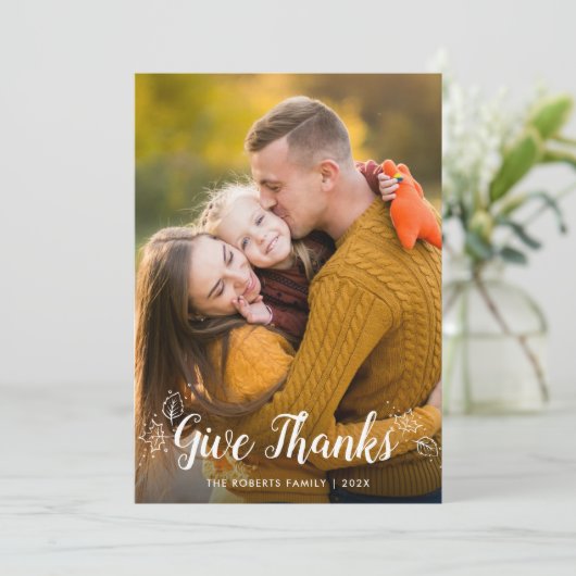与え感謝してい | 家族の感謝状の写真カード シーズンカード (スタンド正面)