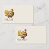 与え感謝してい|家族感謝祭お祝い プレイスカード (正面/裏面)