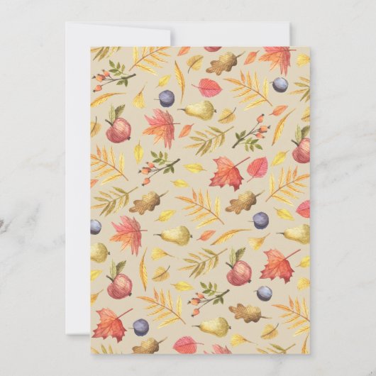 与え感謝してい |感謝祭ディナー招待状 招待状 (裏面)