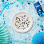 与え感謝してい...感謝祭ファミリーお祝い。 ペーパープレート (パーティー)