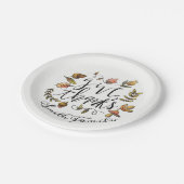 与え感謝してい...感謝祭ファミリーお祝い。 ペーパープレート (アングル)