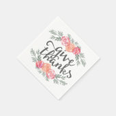 与え感謝してい |水彩フローラ感謝祭 スタンダードカクテルナプキン (角)