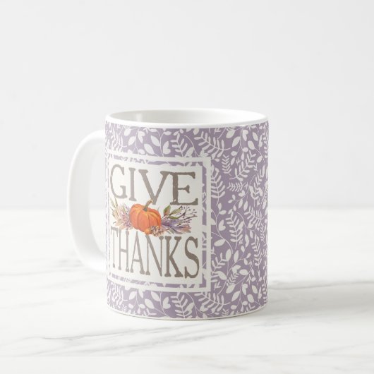 与え感謝してい |秋の収穫 コーヒーマグカップ (正面左)