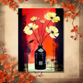 与え感謝してい |花モダンと花瓶の感謝祭 シーズンカード