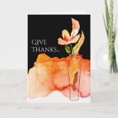 与え感謝してい...花モダンと花瓶感謝祭 シーズンカード (正面)