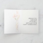 与え感謝してい...花モダンと花瓶感謝祭 シーズンカード (内部)