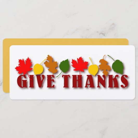 与え感謝してい Harvest 葉 Card 招待状 (正面/裏面)