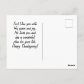 与え感謝してい Inspiration Bible Verse ポストカード (裏面)