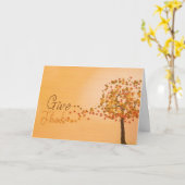 与え感謝していAutumn Tree Greeting Card カード (黄色い花)
