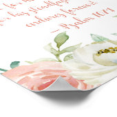 与え感謝していBible Verse ガーリー Water Colorフローラ ポスター (角)