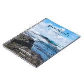 与え感謝していChristian引用文ビーチフォトノート ノートブック (左側)