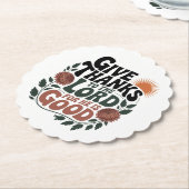 与え感謝していChristian ペーパーコースター (アングル)