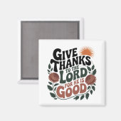 与え感謝していChristian マグネット (正面/裏面)